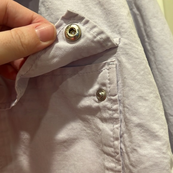 Good American Zip Chore Jacket, Size 4(XL) Color Lilac Mist. - Picture 4 of 5